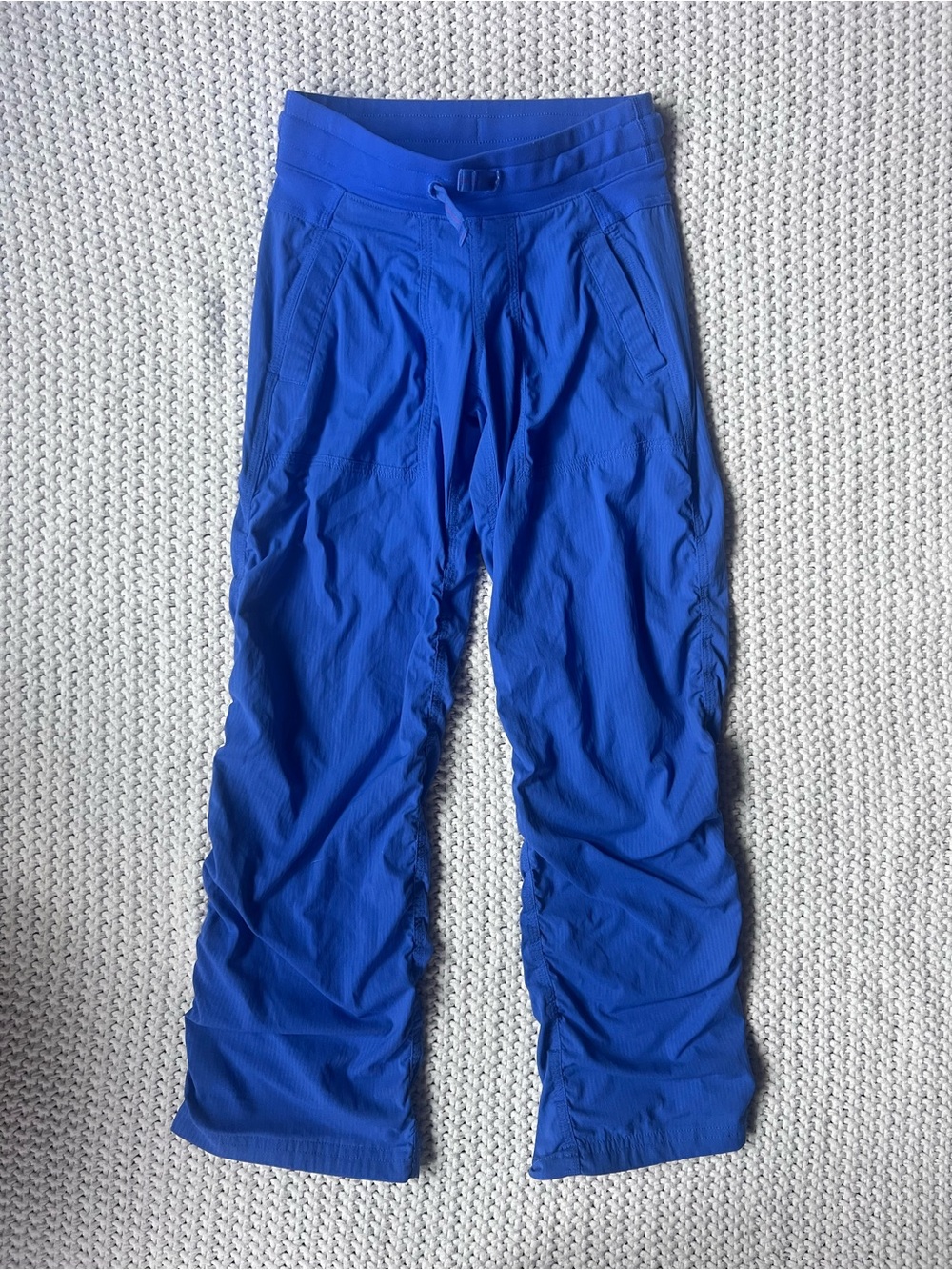 Ivivva Lululemon Dance Studio Pants Girls  Blue Capri Rollup Option Size 6